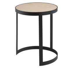 Tavolinetto Bea Con Struttura in Ferro con Top in Legno