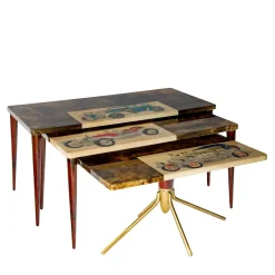 Tavolini della collezione Tura di Aldo Tura e Alessandro Mendini