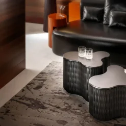 Tavolini Impilabili Infinity in Legno Nero Antracite