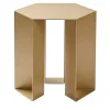 Tavolino Alato in metallo verniciato oro di Antonio Saporito