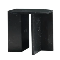 Tavolino Alcubo esagonale nero Marquinia di Antonio Saporito