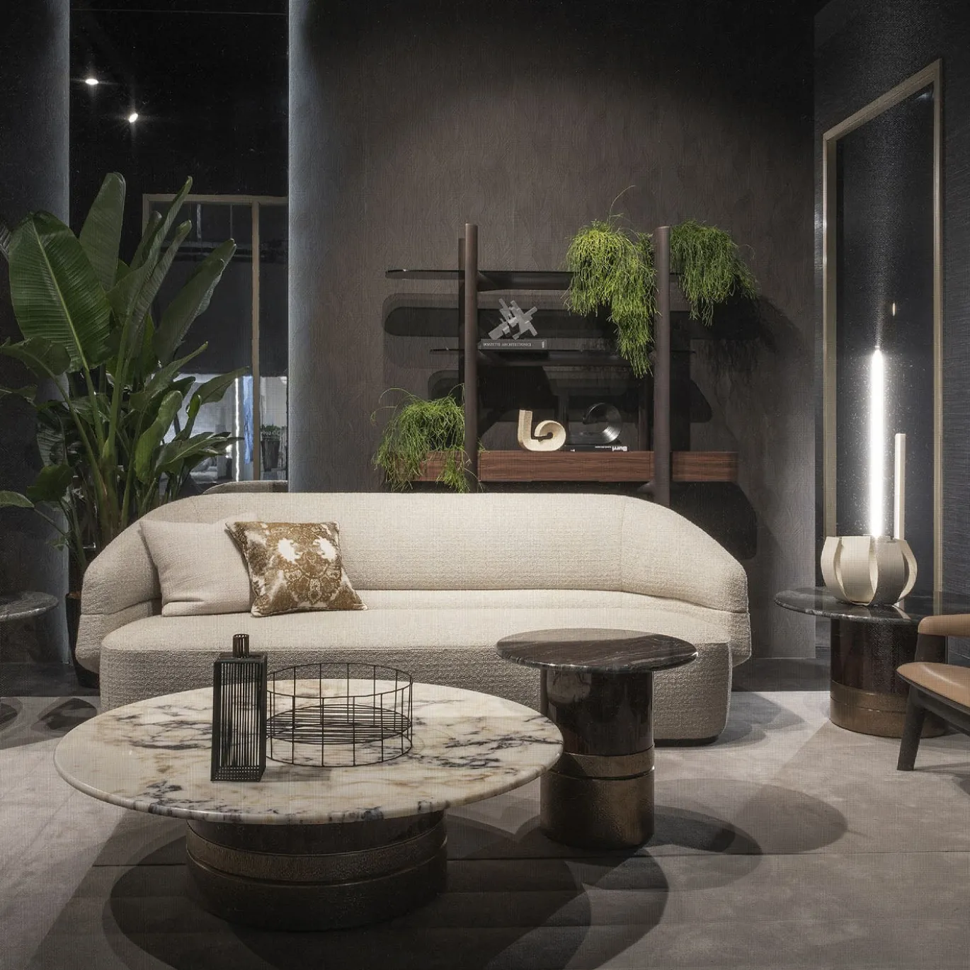 Tavolino Alma-Decor ED/50 425 con piano in marmo Paradiso Argento