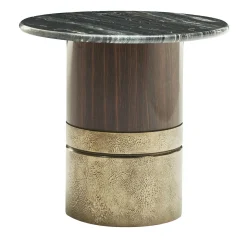 Tavolino Alma-Decor ED/50 425 con piano in marmo Paradiso Argento