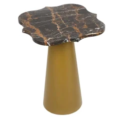 Tavolino alto Borromeo 50 oro e nero di Salvatore Spataro