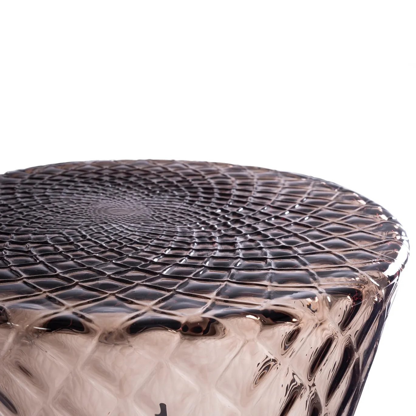 Tavolino alto in vetro di Murano marrone Vertex