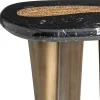 Tavolino Alto Leon con Piano in Marmo Nero Marquina