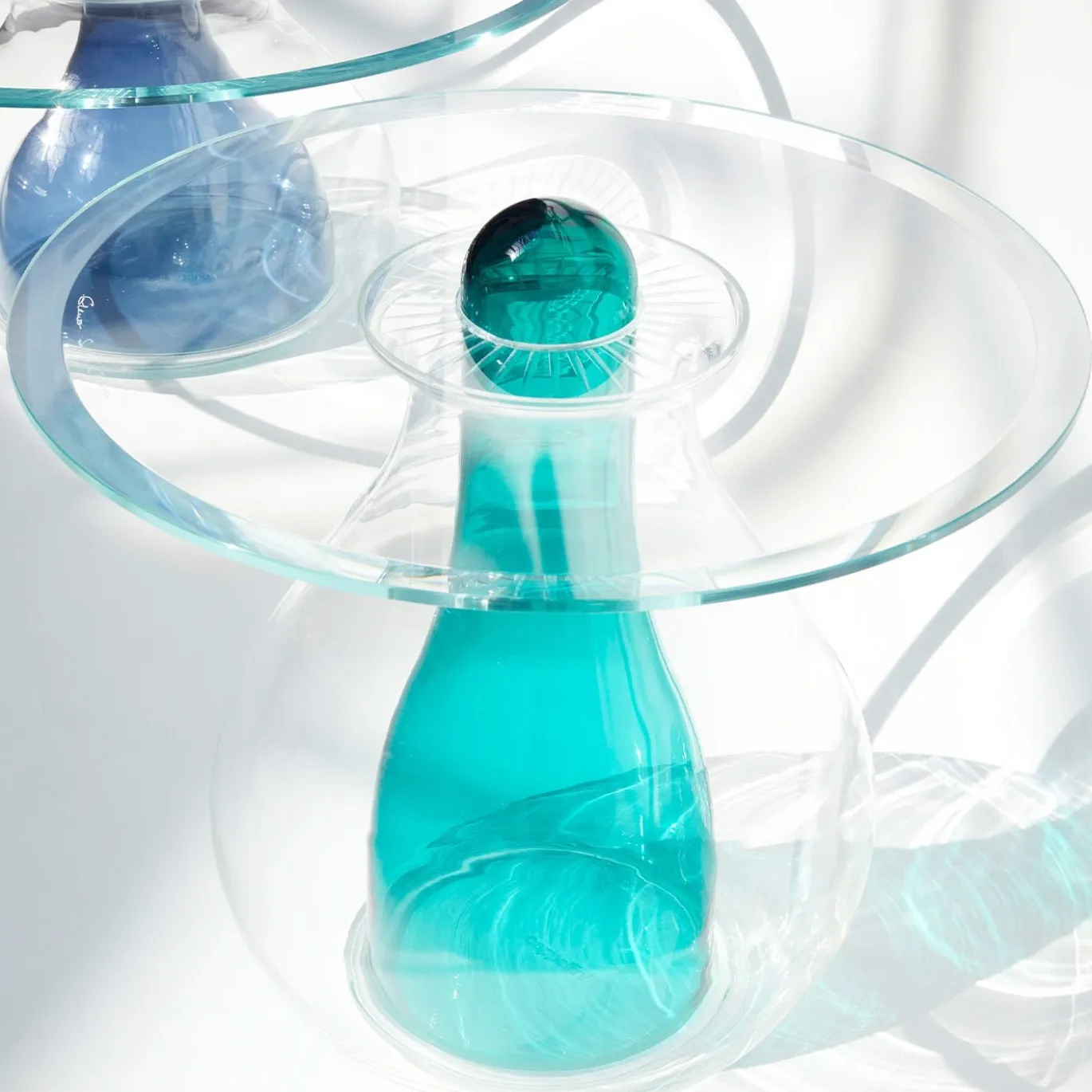 Tavolino Alto Miya Verde Smeraldo - Collector's Edition di Elena Salmistraro