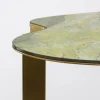 Tavolino alto Monet verde e oro