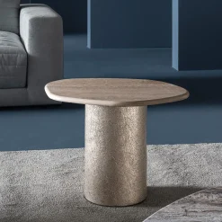 Tavolino Atollo in marmo Travertino di CSM