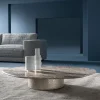 Tavolino Atollo in marmo Travertino Silver di CSM
