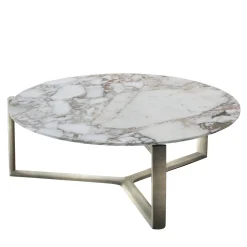 Tavolino Basso Arne in Marmo Calacatta Oro Grigio di Roberto Lazzeroni