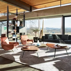 Tavolino Basso Mexique in Noce di Charlotte Perriand