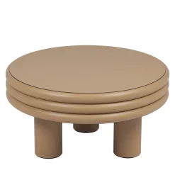 Tavolino basso rotondo Scala Beige