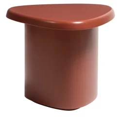 Tavolino Bitt in Legno Laccato Terracotta