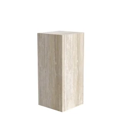 Tavolino Bloc a Colonna in Marmo Travertino Beige di Martage Collection