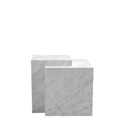 Tavolino Bloc in marmo bianco di Carrara by Martage Collection