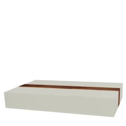 Tavolino Bob laccato beige e noce