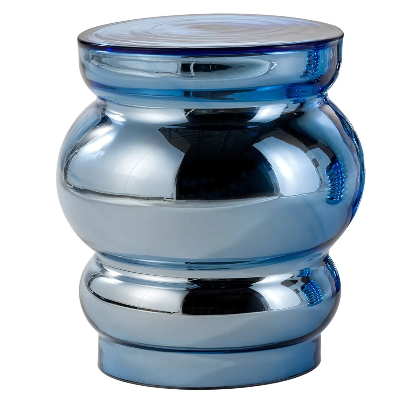 Tavolino Bouchon modello B in vetro blu di Dan Yeffet