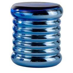 Tavolino Bouchon modello C in vetro blu di Dan Yeffet