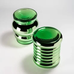 Tavolino Bouchon modello C in vetro verde di Dan Yeffet