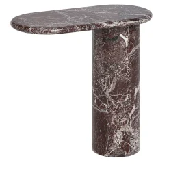 Tavolino Cantilever L Rosso Levanto in marmo di Matteo Zorzenoni