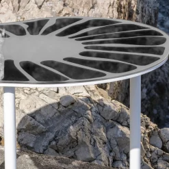 Tavolino Cesareo in vetro fumé