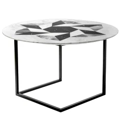 Tavolino cubico Esopo con ruota geometrica di Antonio Saporito