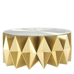 Tavolino da caffè Colletto Gold di Moschino