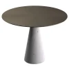 Tavolino da caffè Ed072 in marmo bianco e bronzo