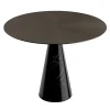 Tavolino da caffè Ed072 in marmo nero e bronzo