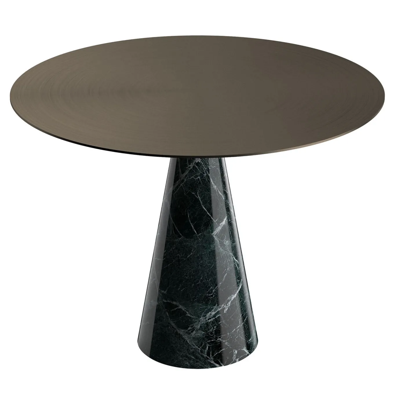 Tavolino da caffè Ed072 in marmo verde e bronzo