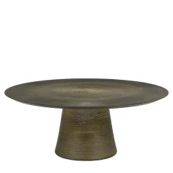 Tavolino da caffè Fungo 900 in resina concentrica oro