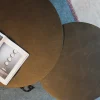 Tavolino da caffè Fungo 600 in resina stone bronzo