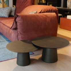 Tavolino da caffè Fungo 600 in resina stone bronzo