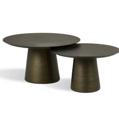 Tavolino da caffè Fungo 600 in resina stone bronzo