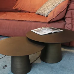 Tavolino da caffè Fungo 600 in resina stone bronzo