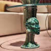 Tavolino da caffè Grace in ceramica con piano in vetro