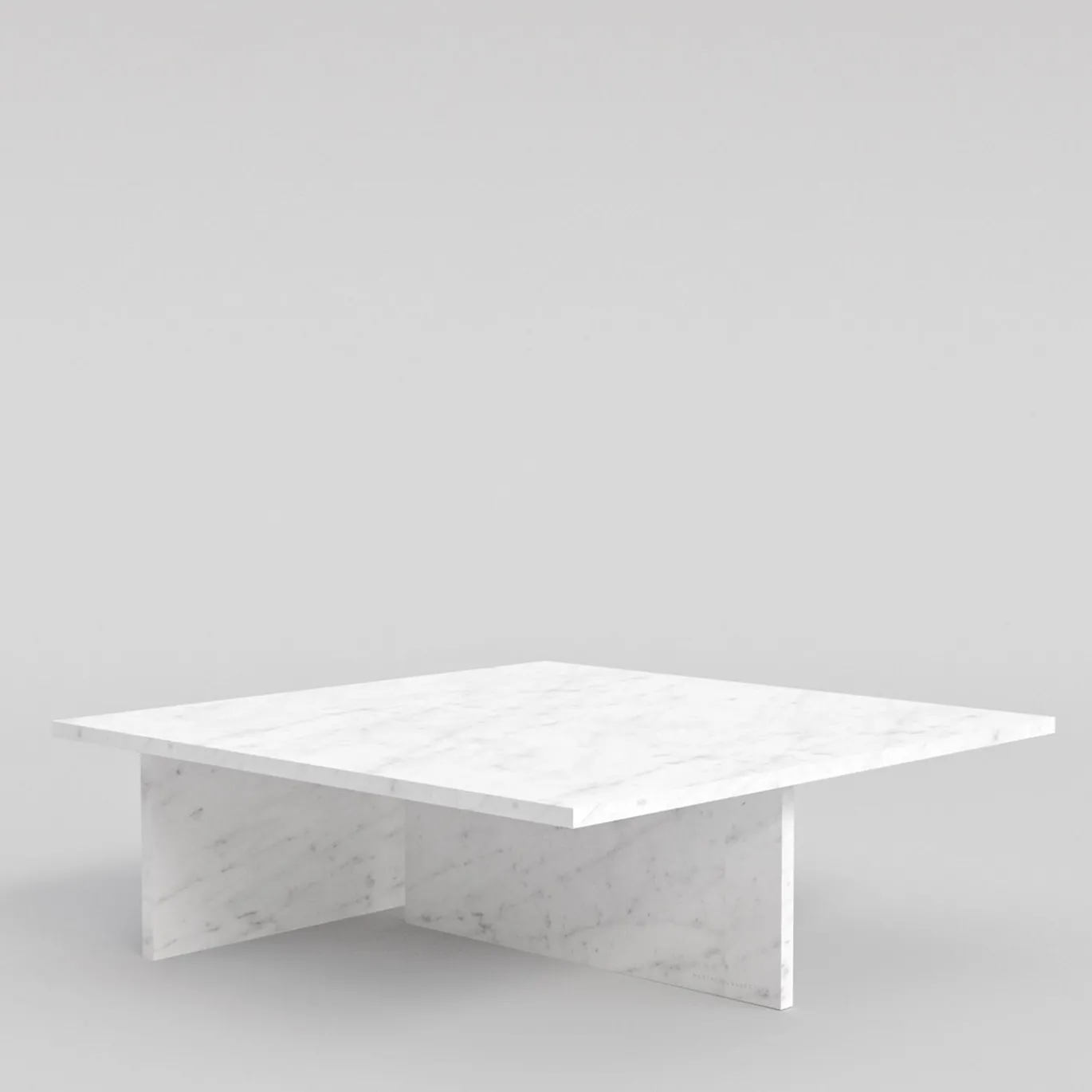 Tavolino da caffè in marmo bianco Carrara Linea Small by Martage Collection