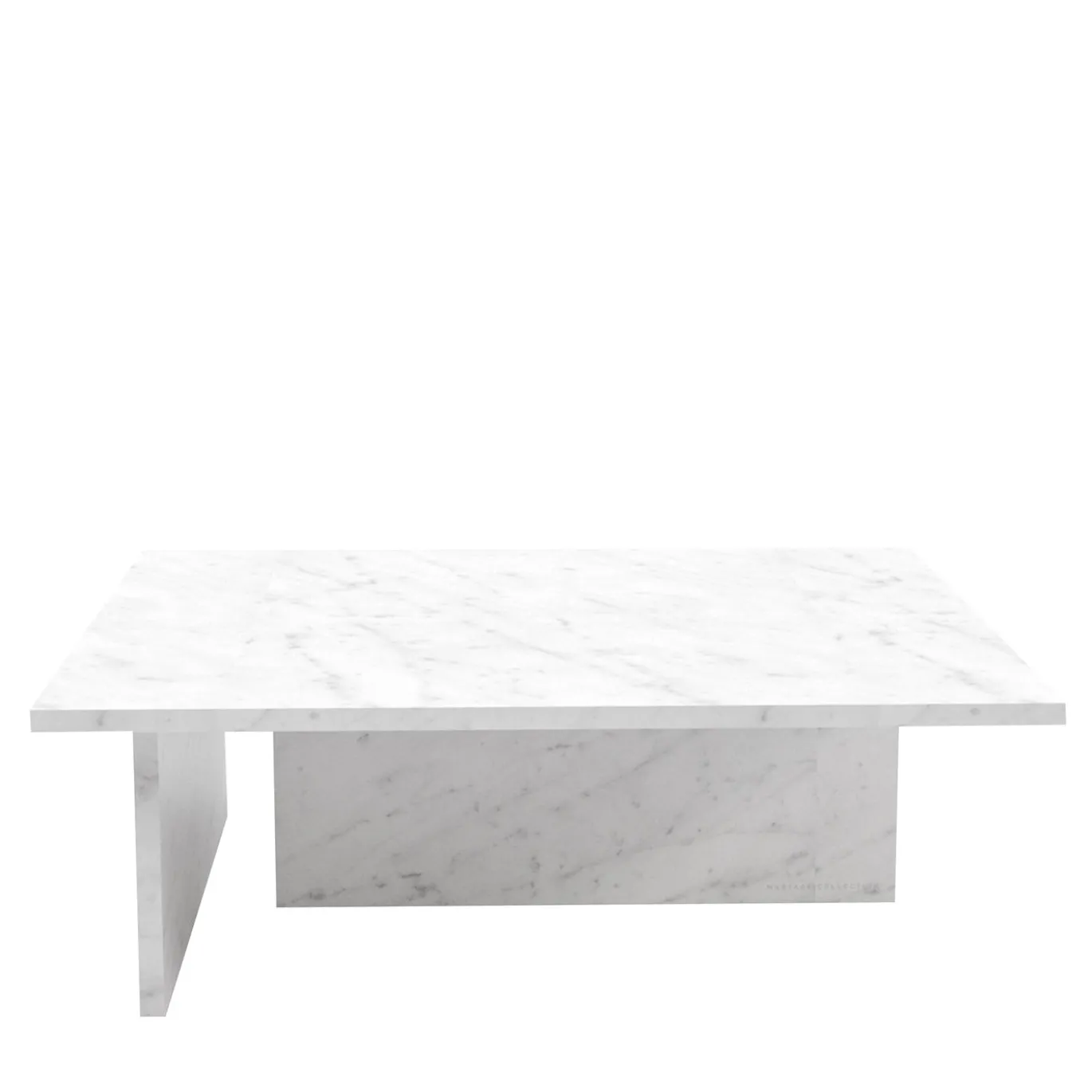 Tavolino da caffè in marmo bianco Carrara Linea Small by Martage Collection