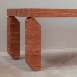 Tavolino da caffè in marmo rosso Tiptoe