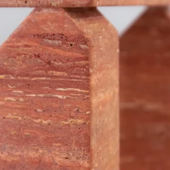 Tavolino da caffè in marmo rosso Tiptoe
