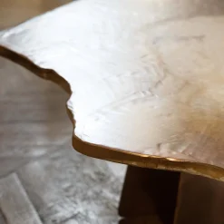Tavolino da caffè in resina e bronzo Aurisino