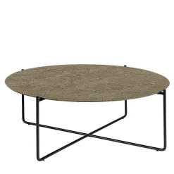 Tavolino da caffè Isola 800 in resina bronzo spatolata