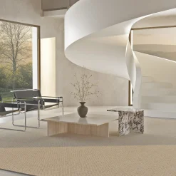 Tavolino da caffè Linea in Travertino Beige by Martage Collection