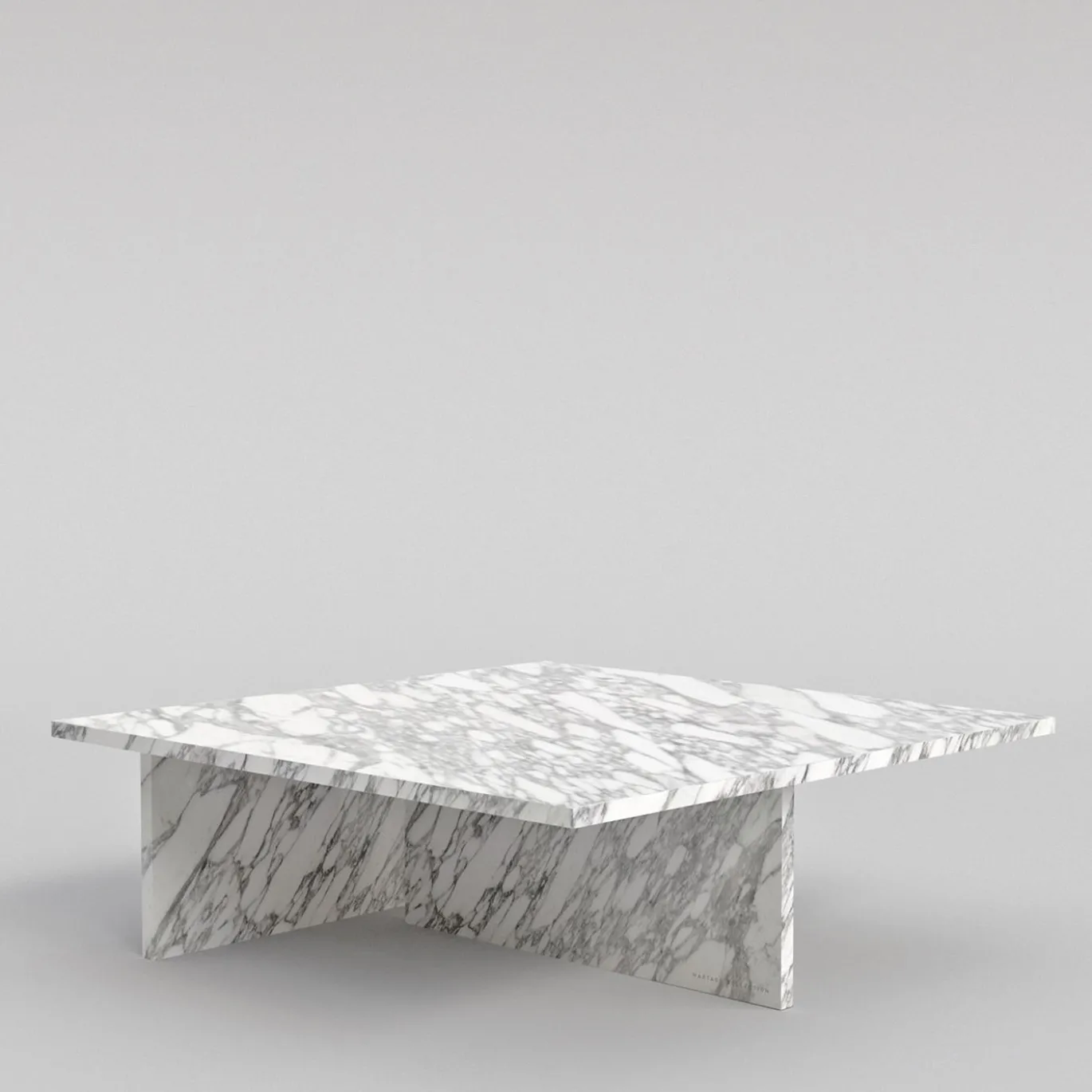 Tavolino da caffè Linea Small in marmo Arabescato Bianco by Martage Collection