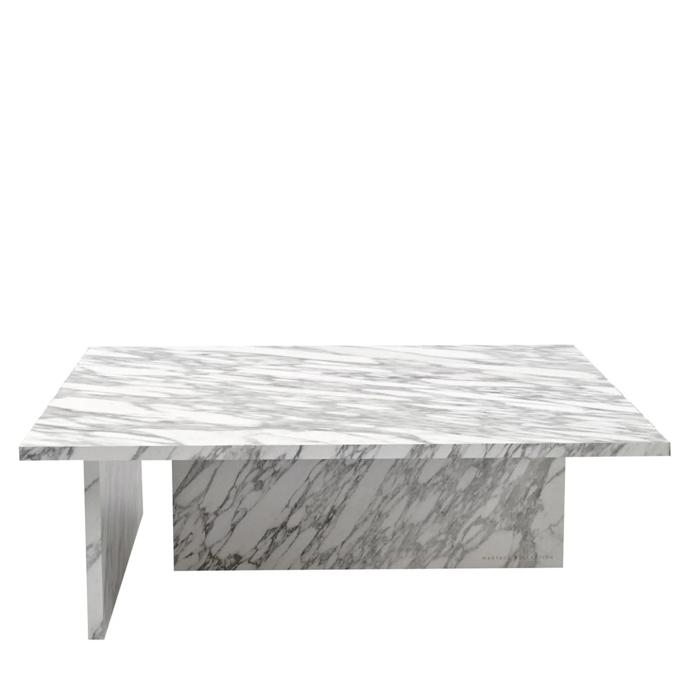 Tavolino da caffè Linea Small in marmo Arabescato Bianco by Martage Collection