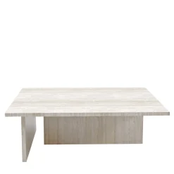 Tavolino da caffè Linea Small in marmo travertino beige by Martage Collection