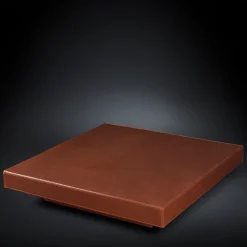 Tavolino da caffè Loft con rivestimento in pelle color cognac