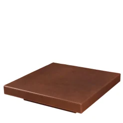 Tavolino da caffè Loft con rivestimento in pelle color cognac