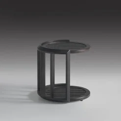 Tavolino da Caffè Lucio Basso Rotondo da Esterno in Iroko